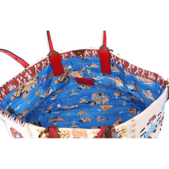 Christian Louboutin Greekaba Small Canvas Tote Bag Shoulder Bag - Picture 4 of 8